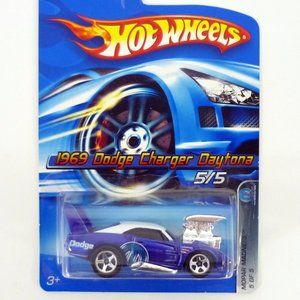 Hot Wheels 1969 Dodge Charger Daytona #065 Mopar Madness 5/5 Blue Die-Cast 2006
